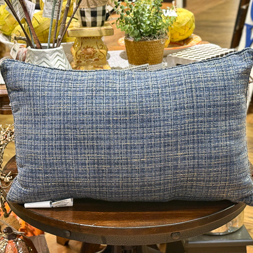 Blue Leaves Pillow
