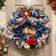 Blue Fall Wreath