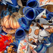 Blue Fall Wreath