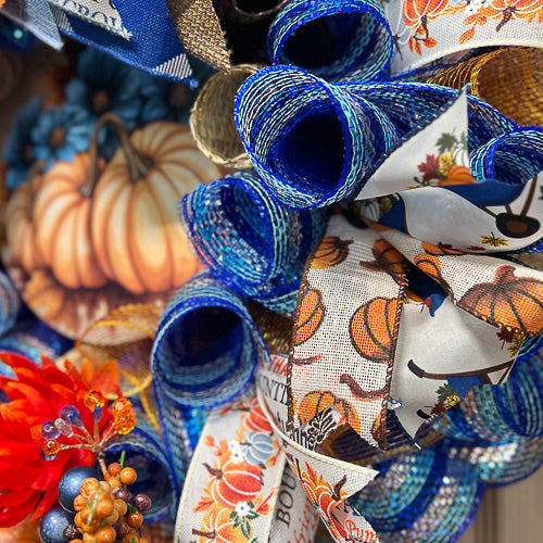 Blue Fall Wreath