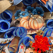 Blue Fall Wreath
