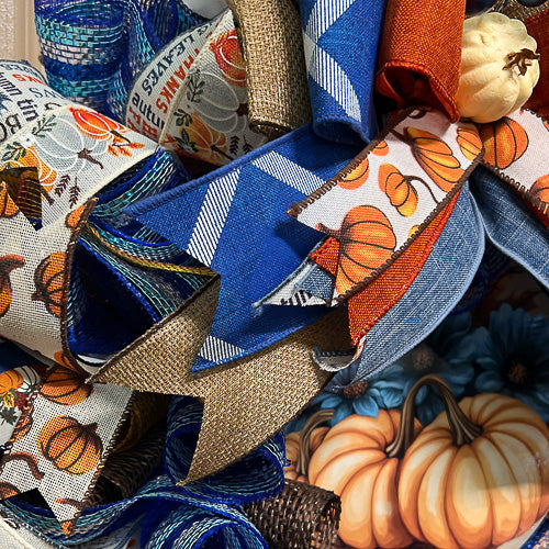 Blue Fall Wreath