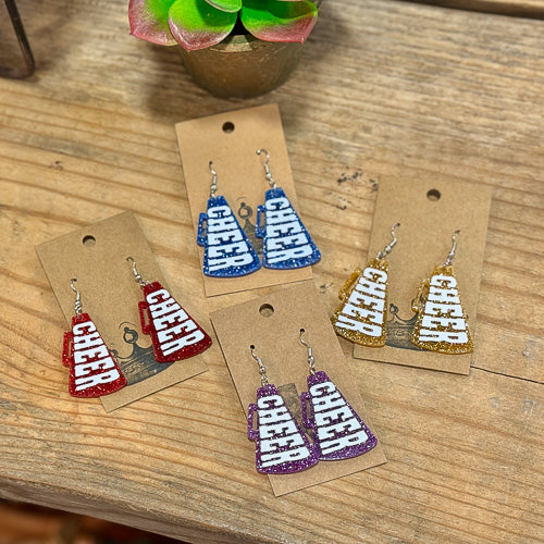 Cheer Megaphone Earrings