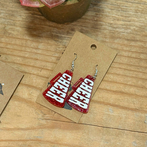 Cheer Megaphone Earrings