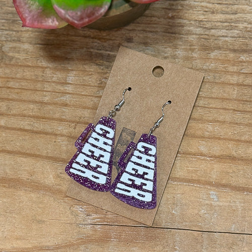 Cheer Megaphone Earrings