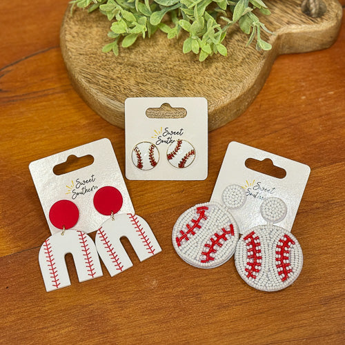Baseball Earrings