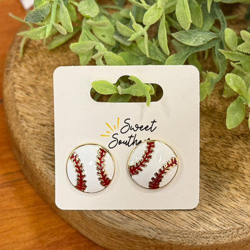 Baseball Earrings