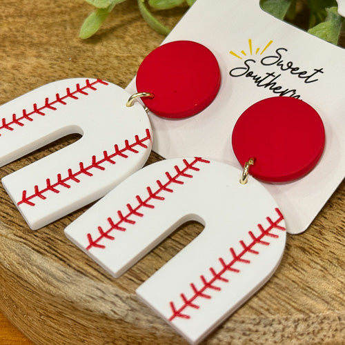 Baseball Earrings
