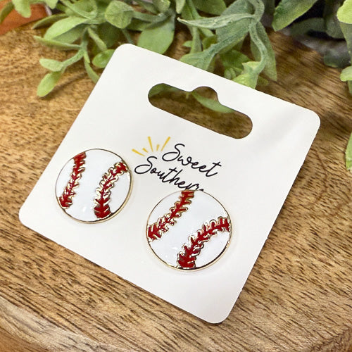 Baseball Earrings