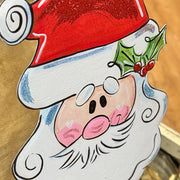 Mustache Santa Yard Stake