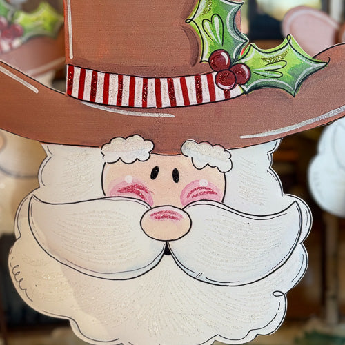Cowboy Santa Yard Stake