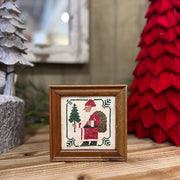Framed Santa Cross Stitch