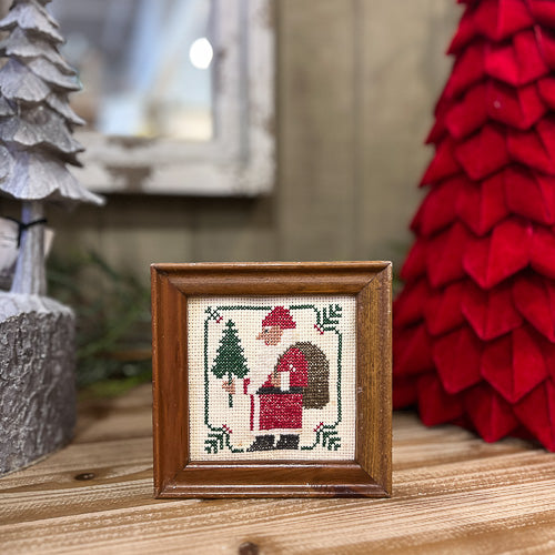 Framed Santa Cross Stitch
