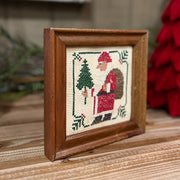 Framed Santa Cross Stitch