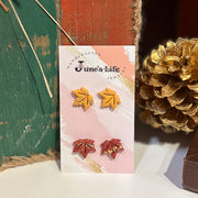 Leaf Clay Earrings