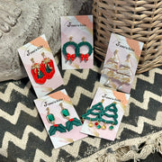Clay Christmas Earrings