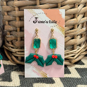 Clay Christmas Earrings