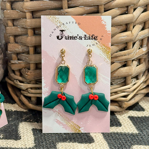 Clay Christmas Earrings