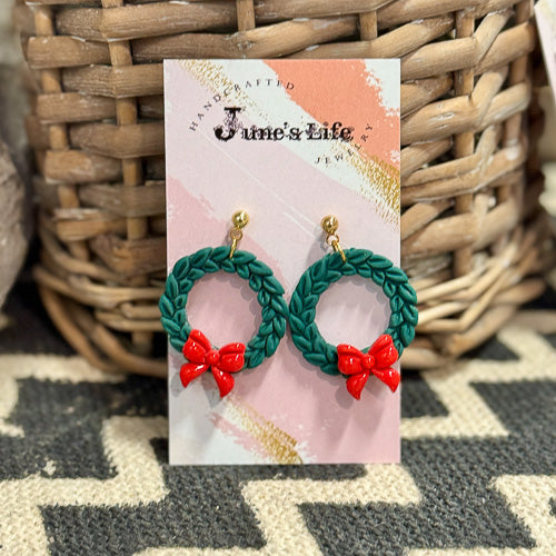 Clay Christmas Earrings