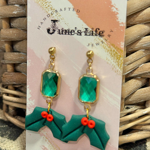 Clay Christmas Earrings