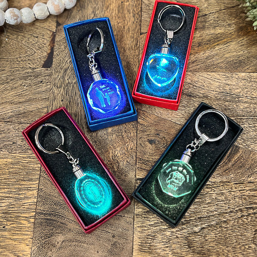 Lucite Light-Up Key Chain