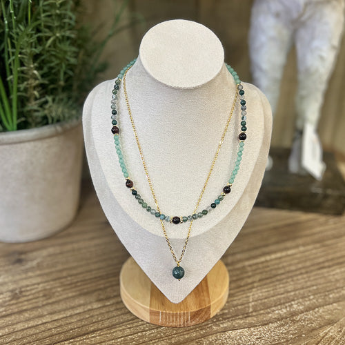 Soft Green Crystal Necklace