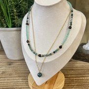 Soft Green Crystal Necklace