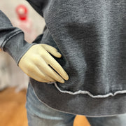 Curved Hem Sweatshirt