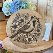 Wooden Cardinal Decor