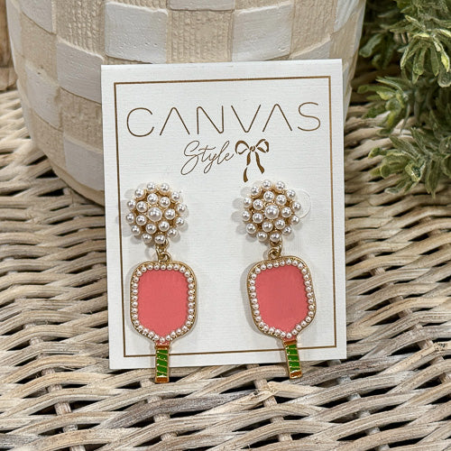 Pickleball Beaded Earrings