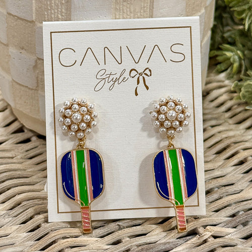 Pickleball Beaded Earrings