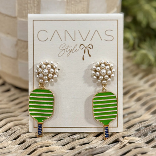 Pickleball Beaded Earrings