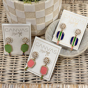 Pickleball Beaded Earrings