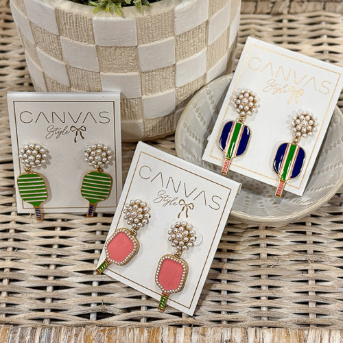 Pickleball Beaded Earrings