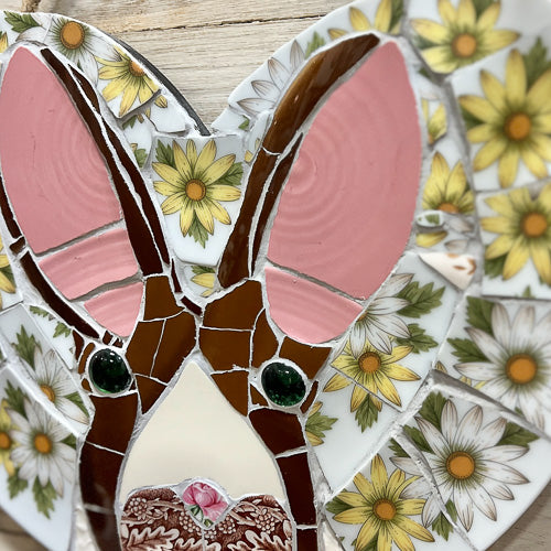 Mosaic Daisies Rabbit