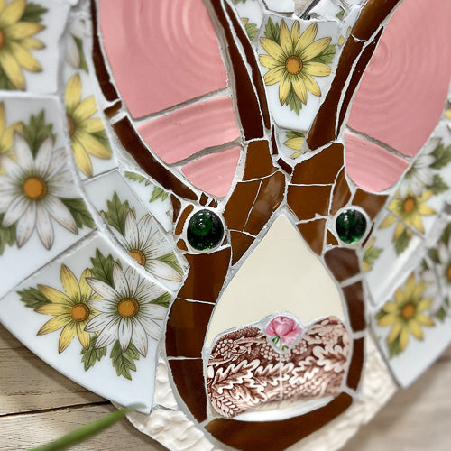 Mosaic Daisies Rabbit