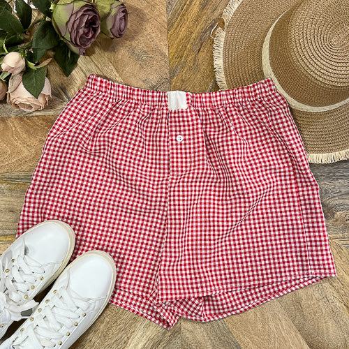 Red Gingham Boxer Shorts