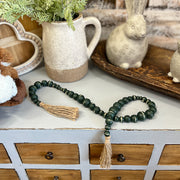 Dark Green Wood Beads