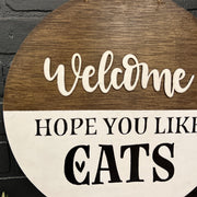 Cats Welcome Door Hanger
