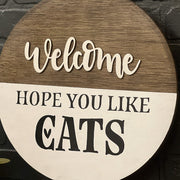 Cats Welcome Door Hanger