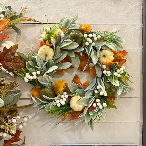 Fall Lambs Ear Wreath