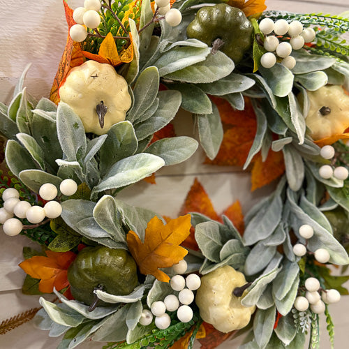 Fall Lambs Ear Wreath