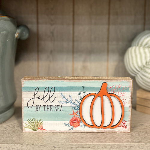 Pumpkin Beach Block Sign