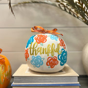 Hand Painted Thankful Pumpkin