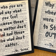 Dr. Seuss Framed Dictionary Art