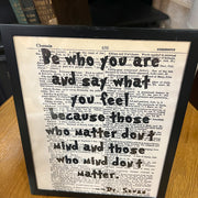 Dr. Seuss Framed Dictionary Art