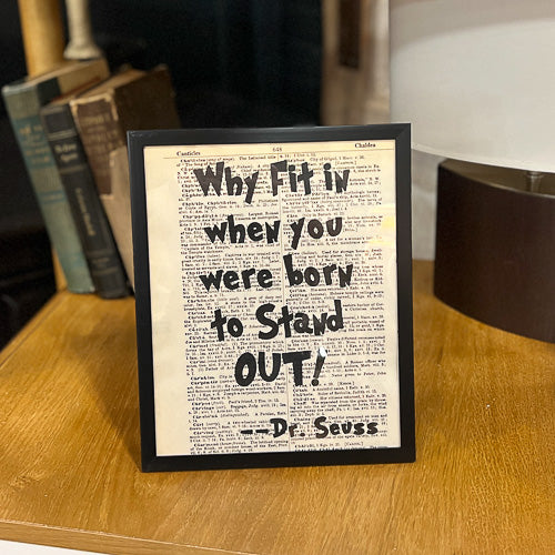 Dr. Seuss Framed Dictionary Art