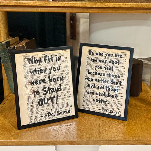 Dr. Seuss Framed Dictionary Art