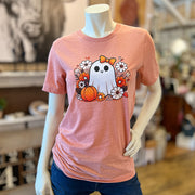 Floral Ghost Pumpkin Tee