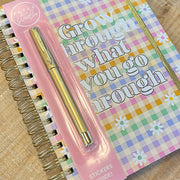 Gingham Daisy Spiral Notebook